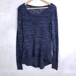Hollister Women's L (Approx) Blue Long Sleeve Knit Pullover Tunic Sweater Top